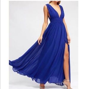 Heavenly Hues Royal Blue Maxi Dress